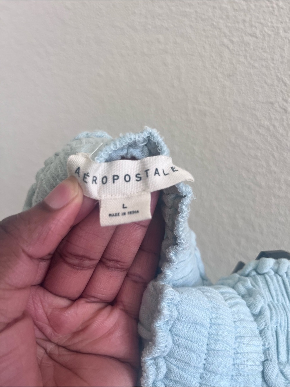 Aeropostale Light Blue Ruffle Tiered Shorts - Picture 5 of 5